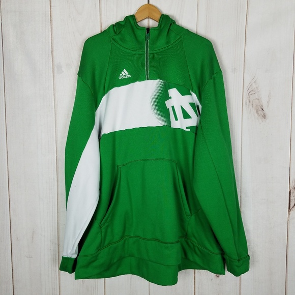 Adidas | Notre Dame Green Hoodie UND - Size 3XL